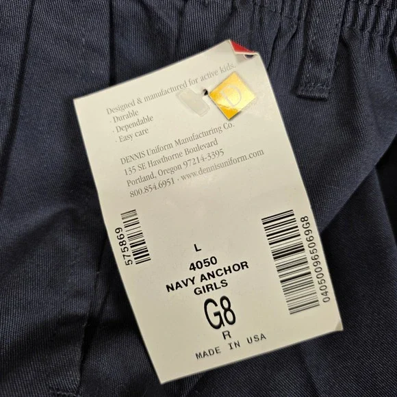 Dennis Uniform Shorts Girls G8 Navy New Pleated Cuffed School Uniform 4050 - Picture 5 of 11